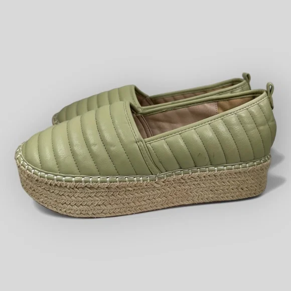 ASOS Quilted Green Platform Espadrilles Shoes US 9 EU 40 - Picture 2 of 10